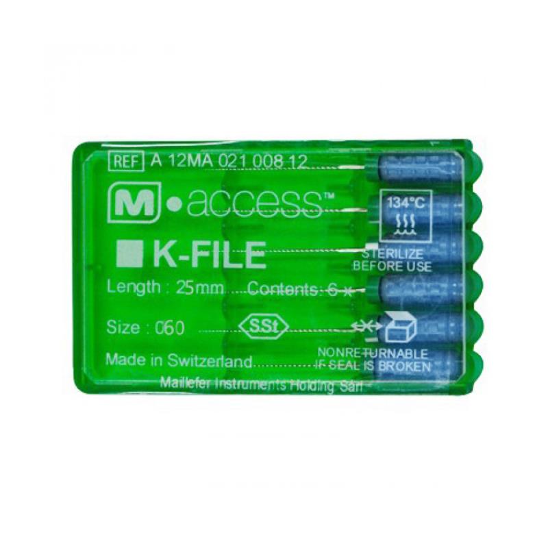 К-файлы / K-Files M-ACCESS 060/25мм 6шт Maillefer A12MA02506012 купить