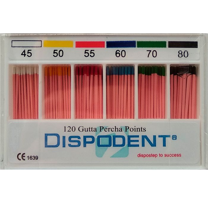 Штифты гуттаперчевые №45-80 120шт Dispodent купить