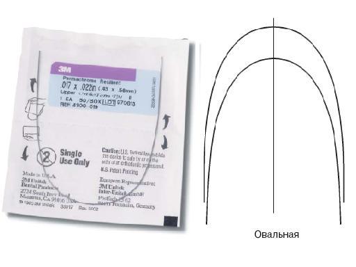 Дуга стальная Пермахром Ризилиэнт / Permachrome Resilient Archwire SS OFIII U 016x022 1шт 4300-017 купить