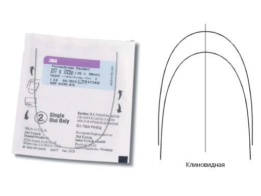 Дуга стальная Пермахром Ризилиэнт / Permachrome Resilient Archwire SS OFI U 014 1шт 4293-305 купить